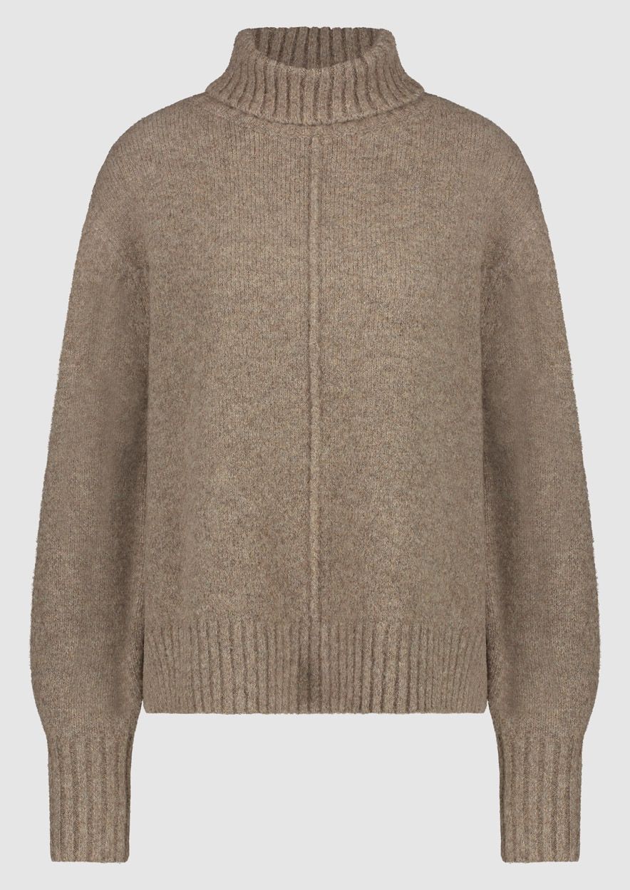 Jules bruine gebreide damestrui met een colkraag Circle Of Trust official webshop
