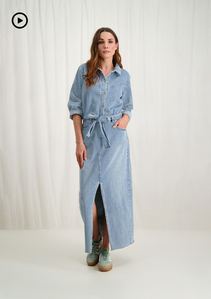 Bella Denim Dress Blue Lake