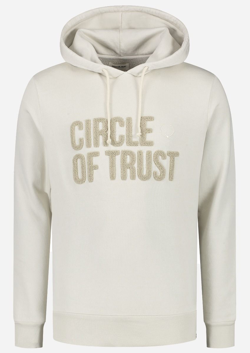 Duke ecru hoodie with logo for men Circle Of Trust official webshop