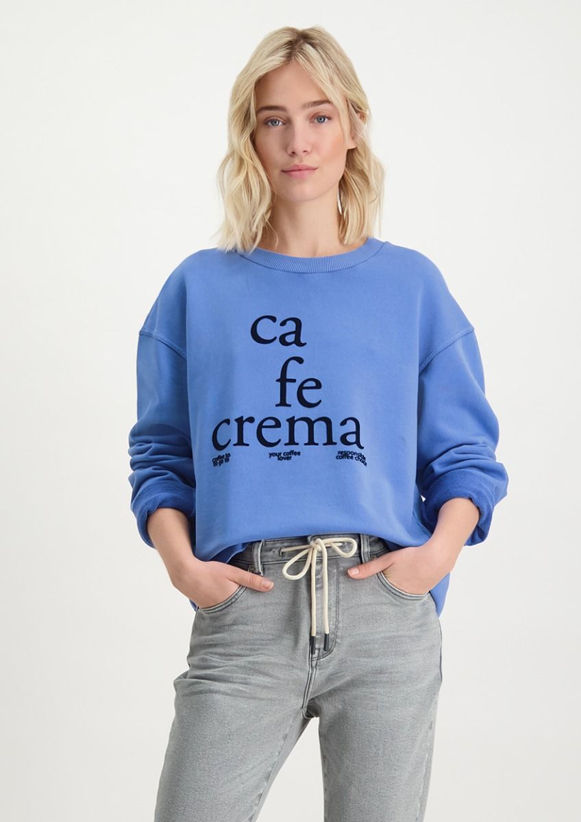 Raven dames sweater met cafe crema print | Trust official webshop