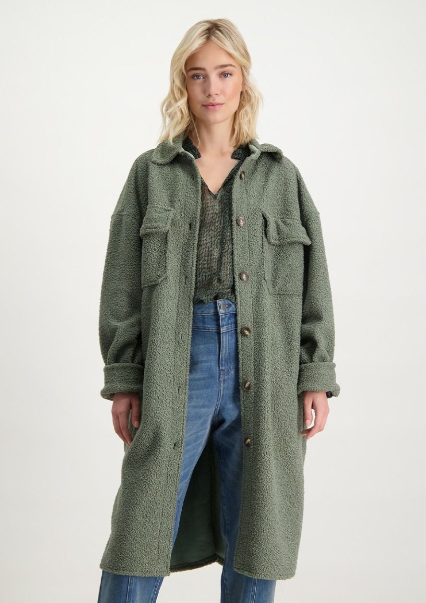 Green shop teddy coat