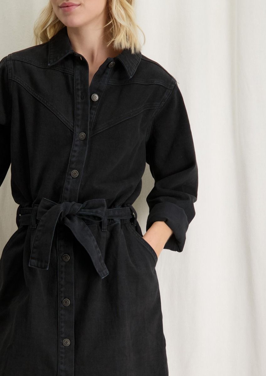 Denim jurk zwart sale