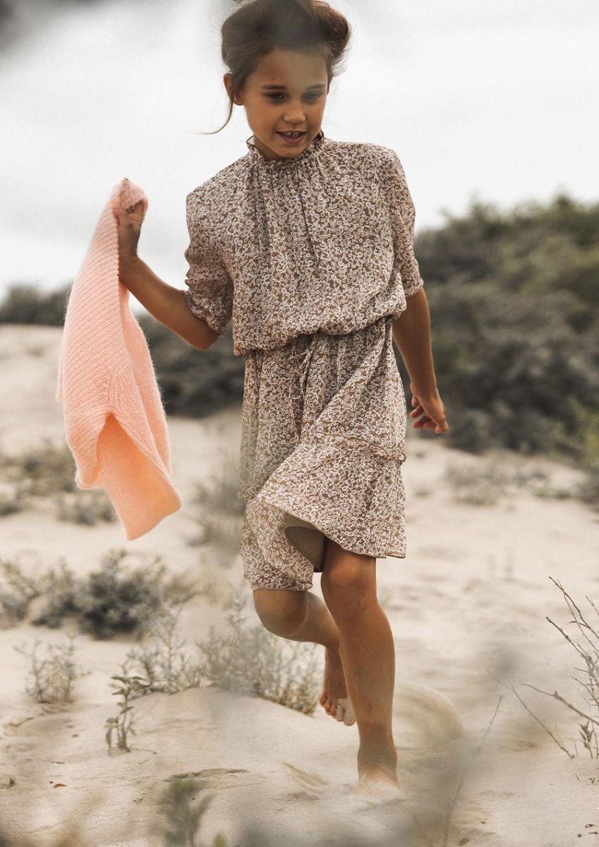 Laag Spelen met Oranje Loua chiffon jurk met bloemenprint voor meisjes | Circle Of Trust official  webshop