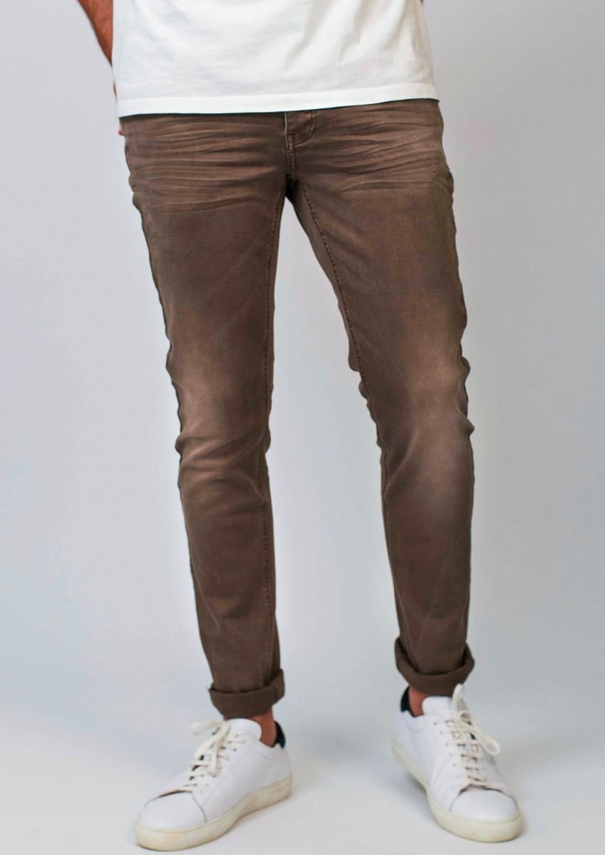 Doe mijn best enkel en alleen knoop Jagger bruine slim-fit jeans voor heren | Circle Of Trust official webshop