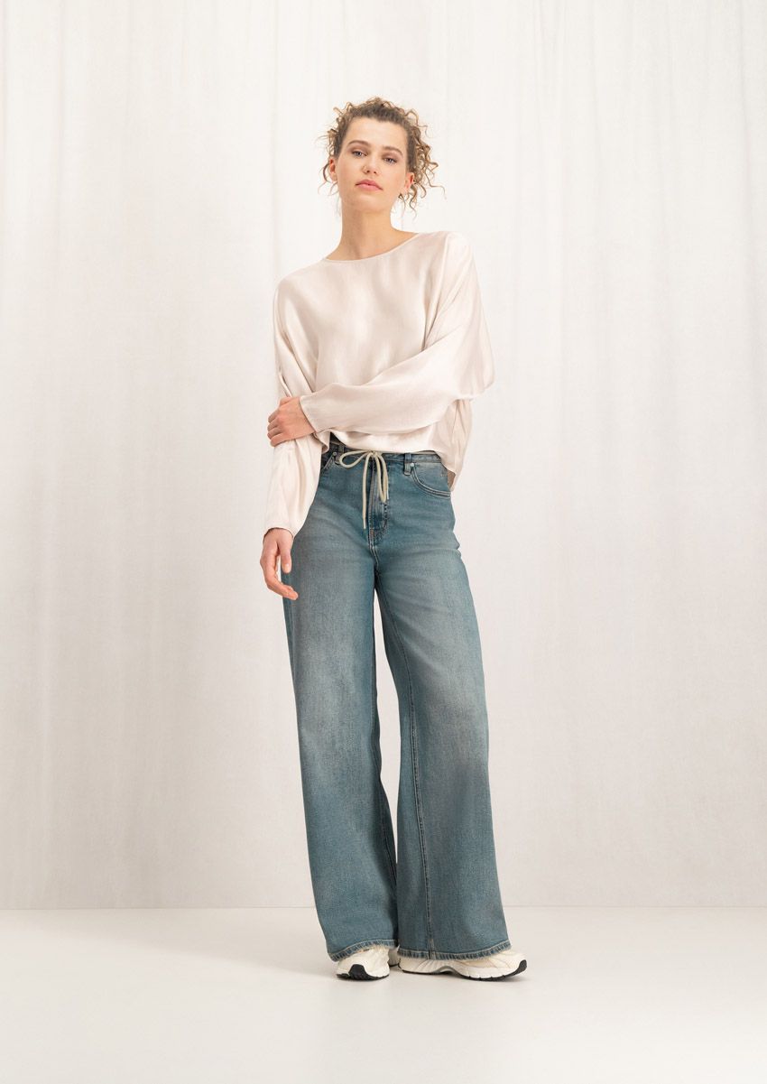 Jona Wide Leg Bimini Blue Wide Leg High Waist