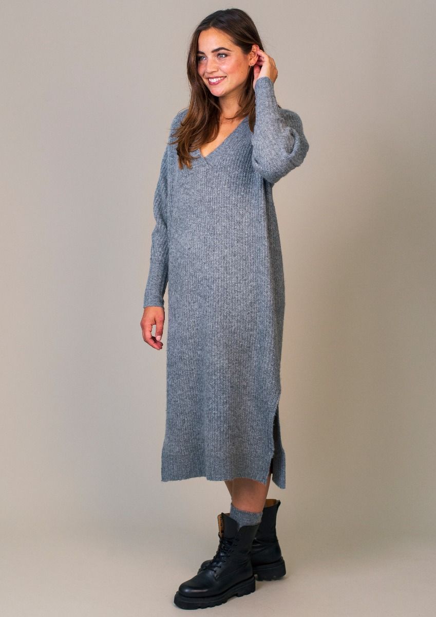 Macy Dress Light Grey Melange