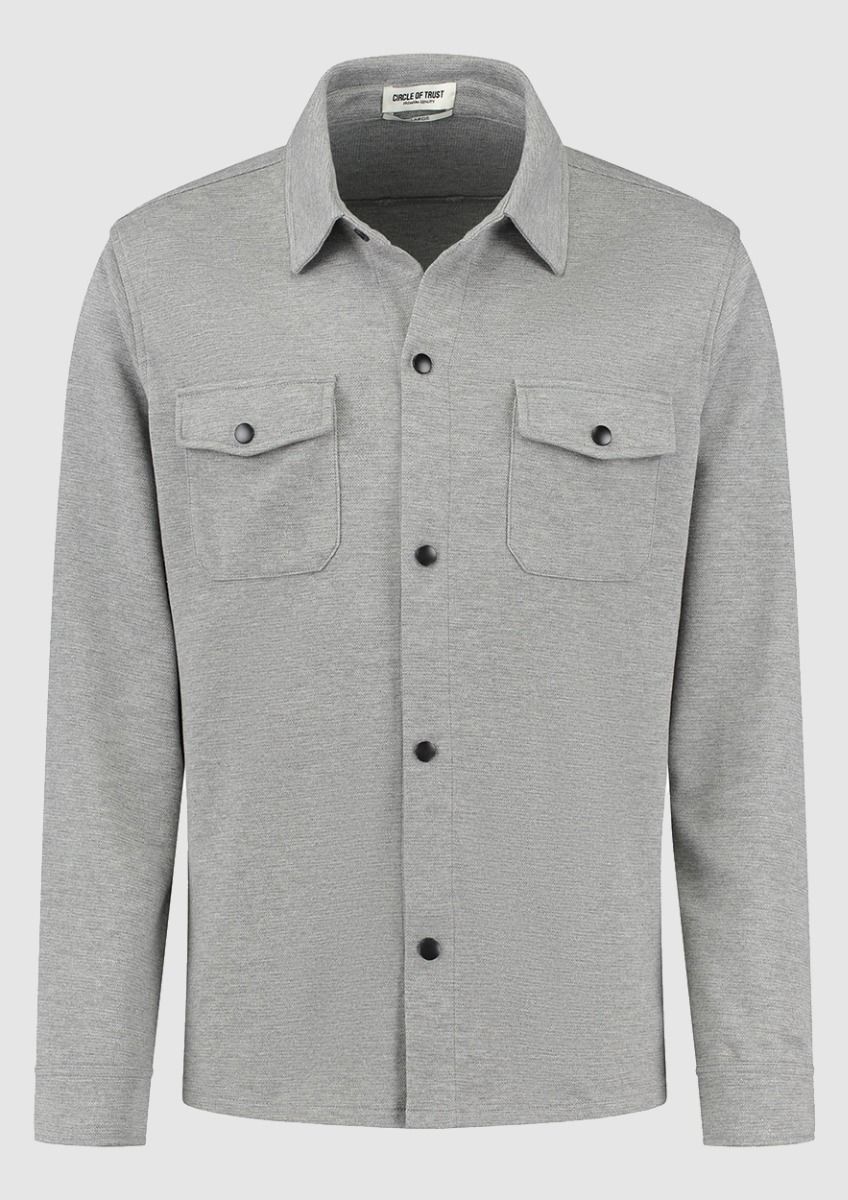 Mike grijs overshirt met drukknopen voor heren Circle Of Trust official webshop