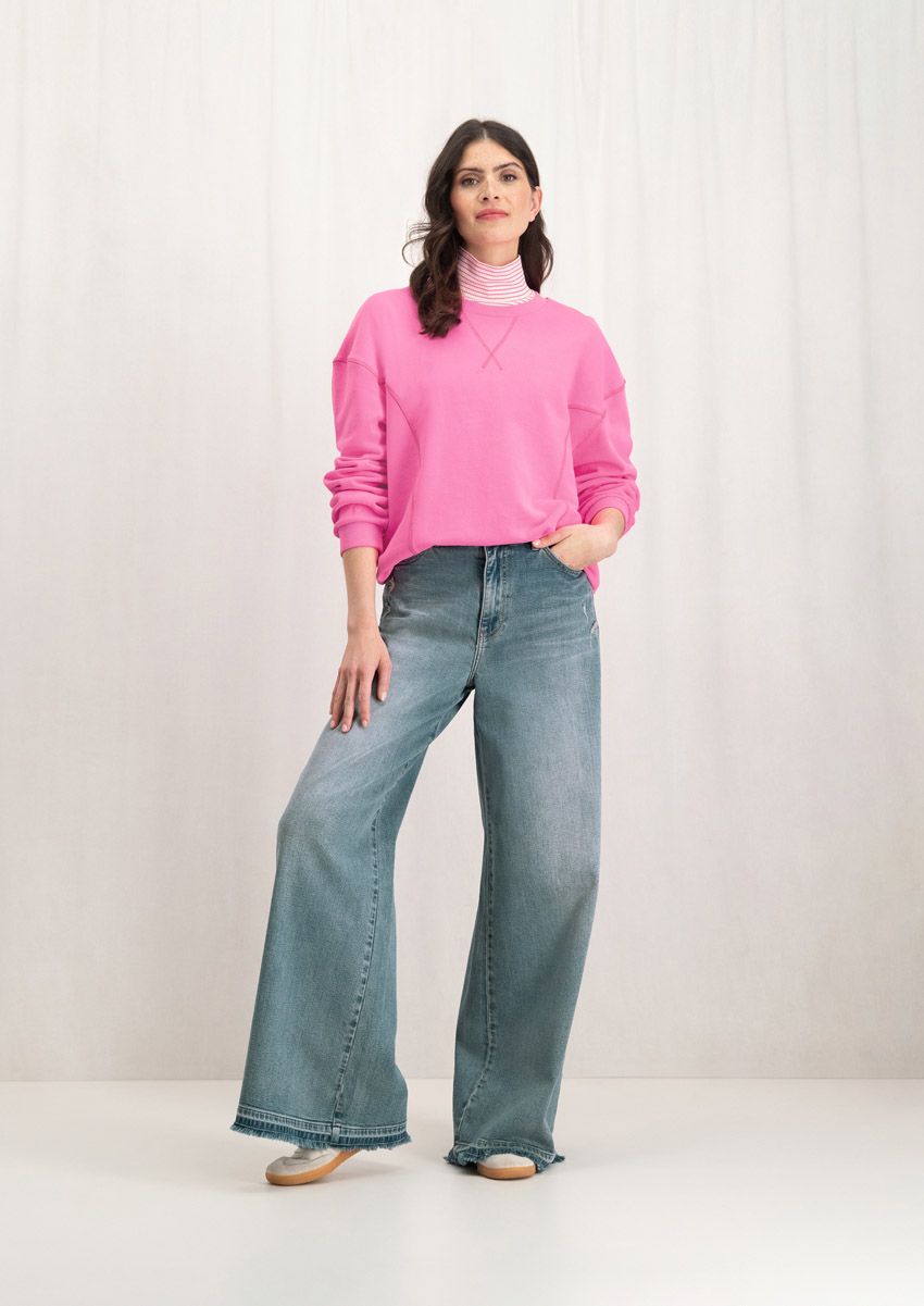 Nikita cotton sweater in bright pink for women Circle Of Trust official webshop