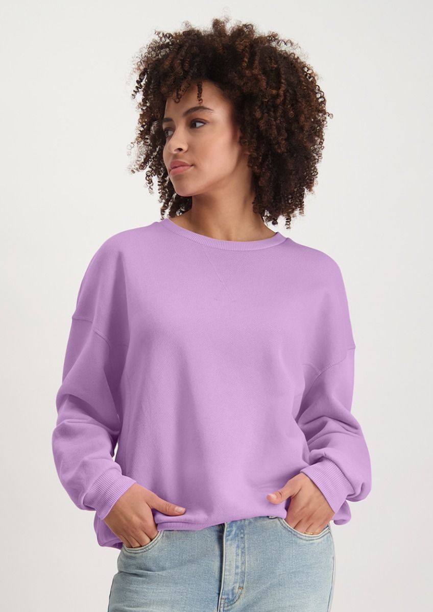 NIkita lila katoenen sweater met oversized fit voor dames Circle Of Trust official webshop