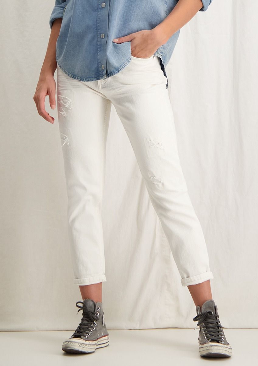 Scottie Denim Off White - High Rise Straight Fit