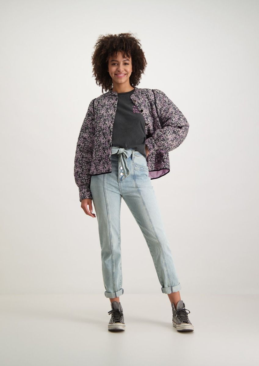 Fenty quilted cotton jacket with lilac seasonal print for women Circle Of Trust official webshop