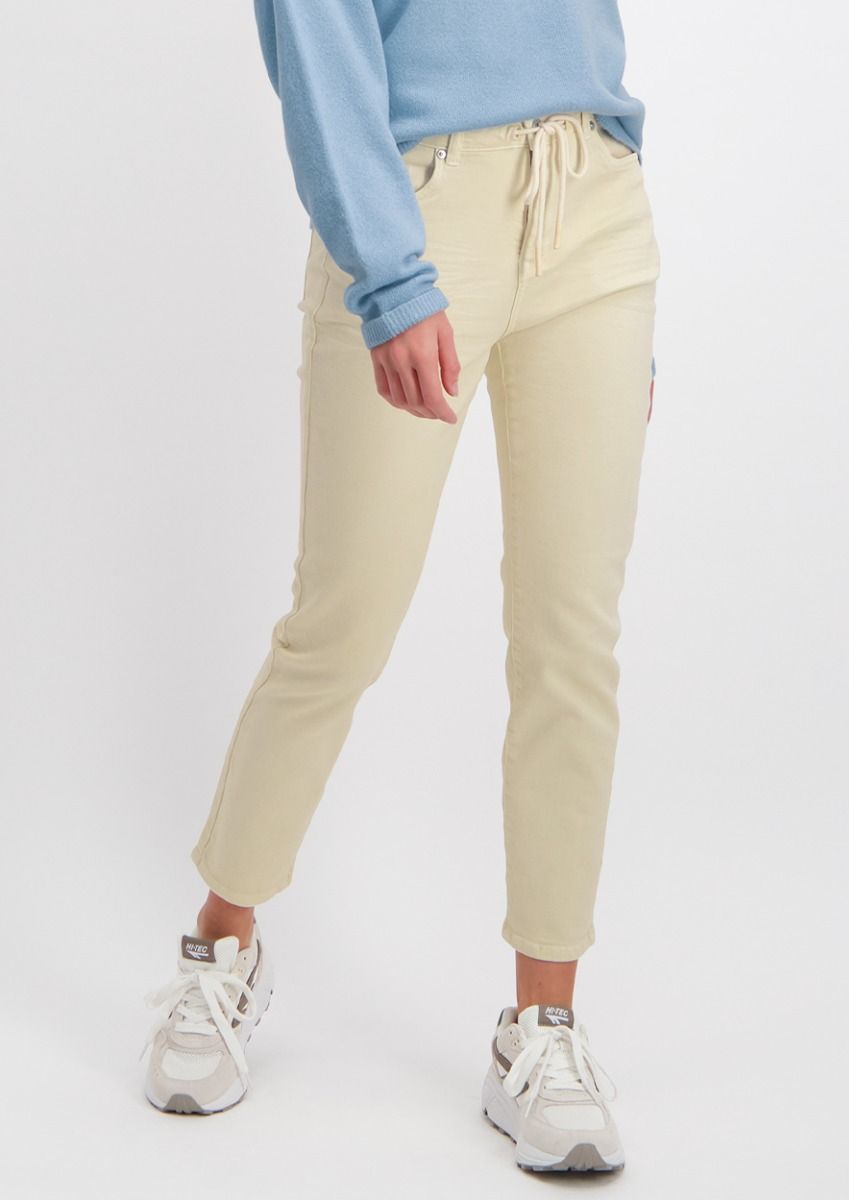 Sand color jeans top