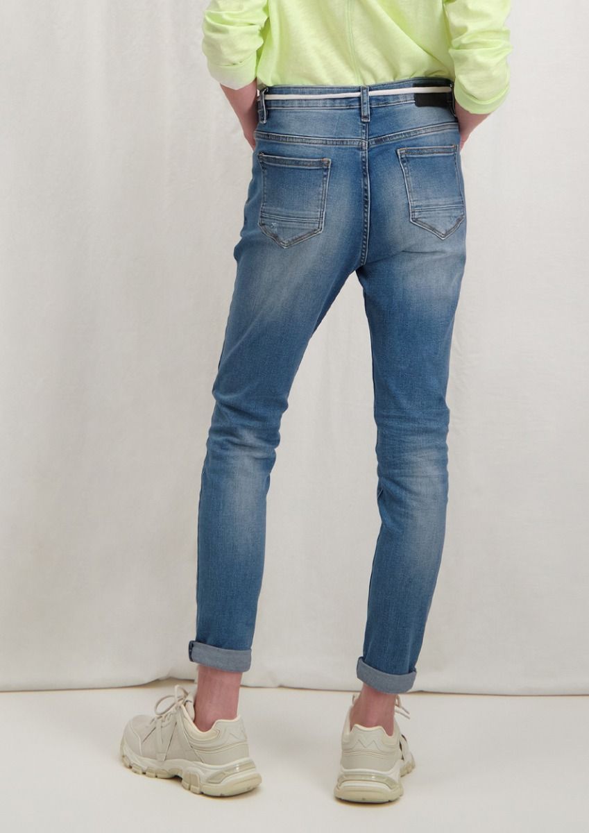 Cooper blue skinny boyfriend jeans with damage details Circle Of