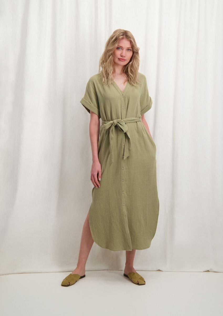 Donkergroene shop jurk dames