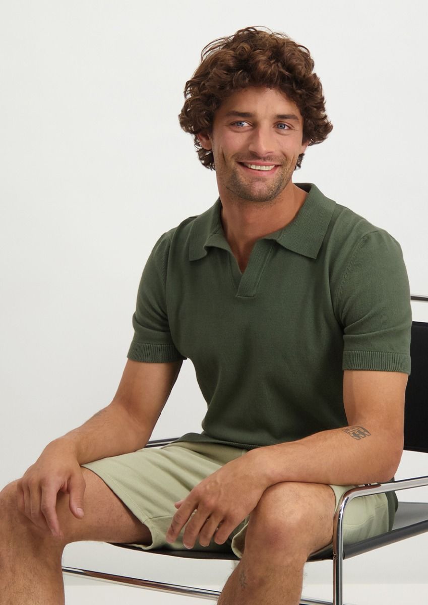 Donkergroene polo clearance