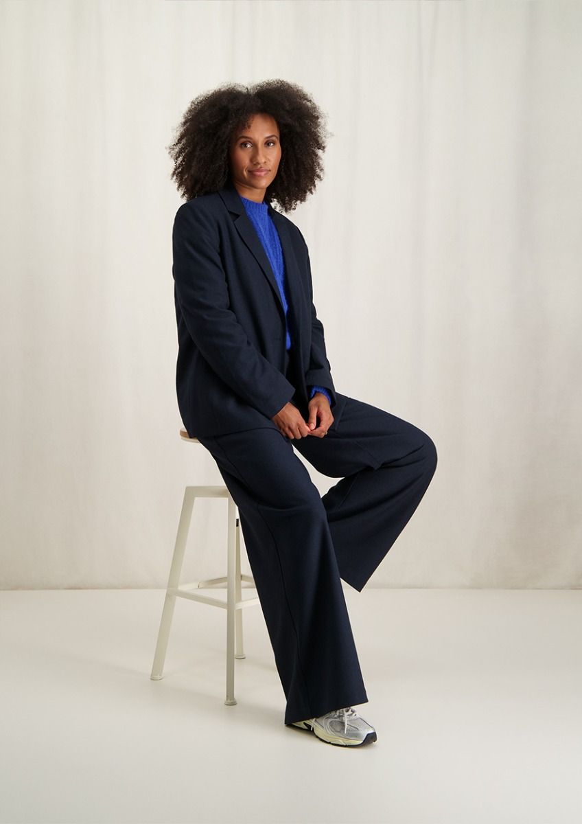 Dark blue sales wide leg pants
