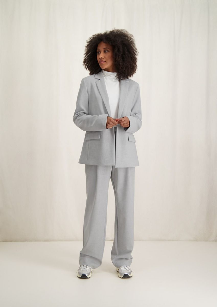 Lichtgrijze blazer on sale