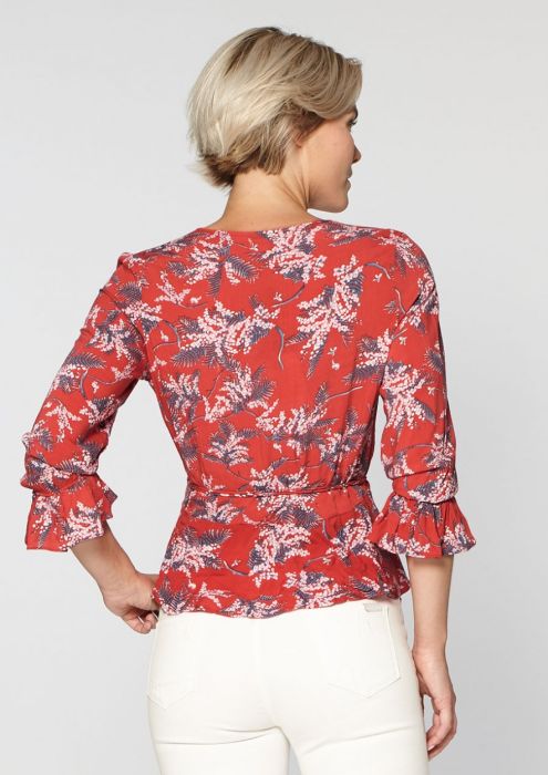 Lexi Wrap Blouse Red Rules