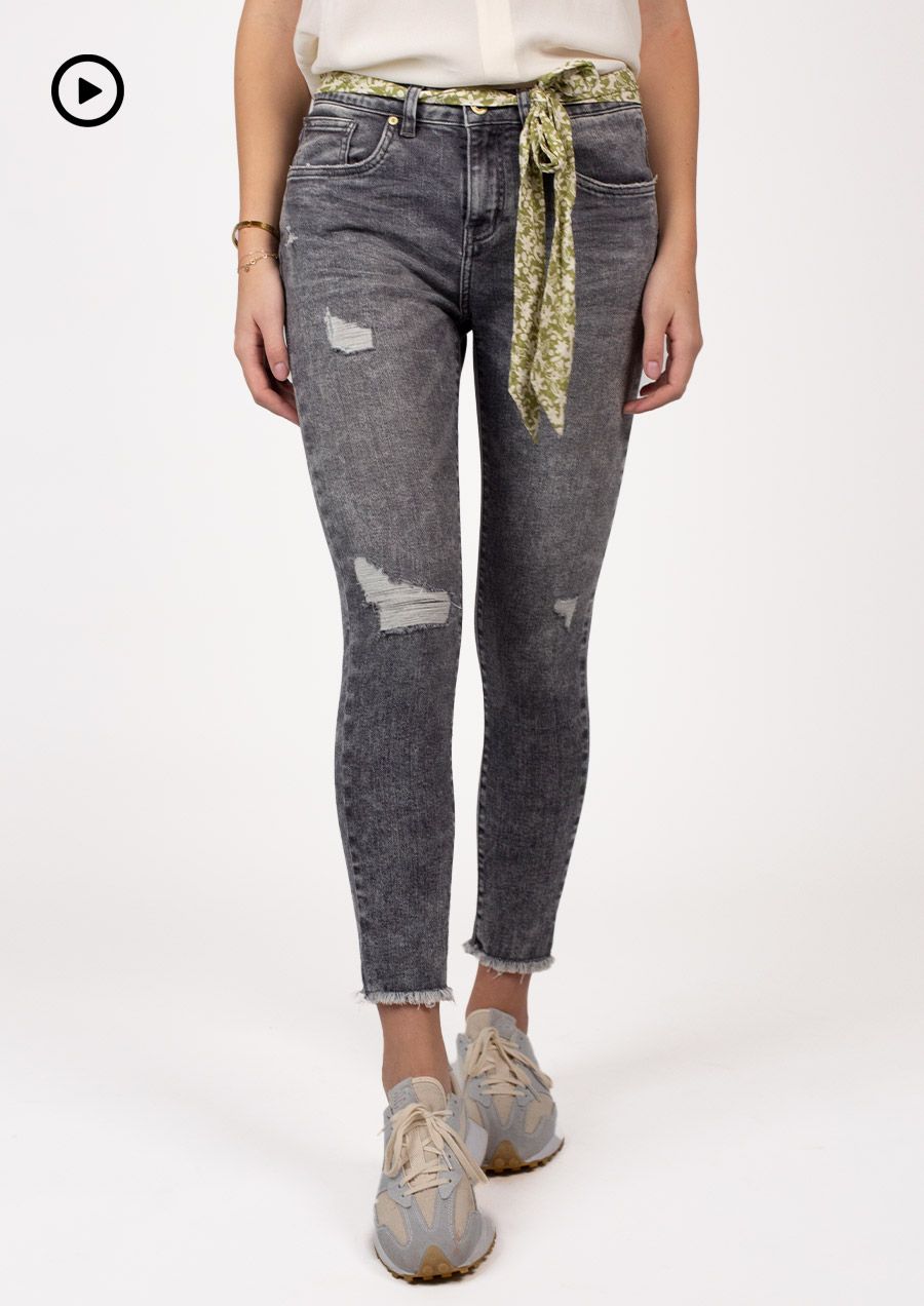 Cooper grijze boyfriend jeans met 
